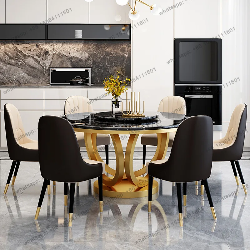 PJ light luxury rock slab dining table simple modern marble stainless steel
PJ light luxury rock slab dining table simple modern marble stainless steel