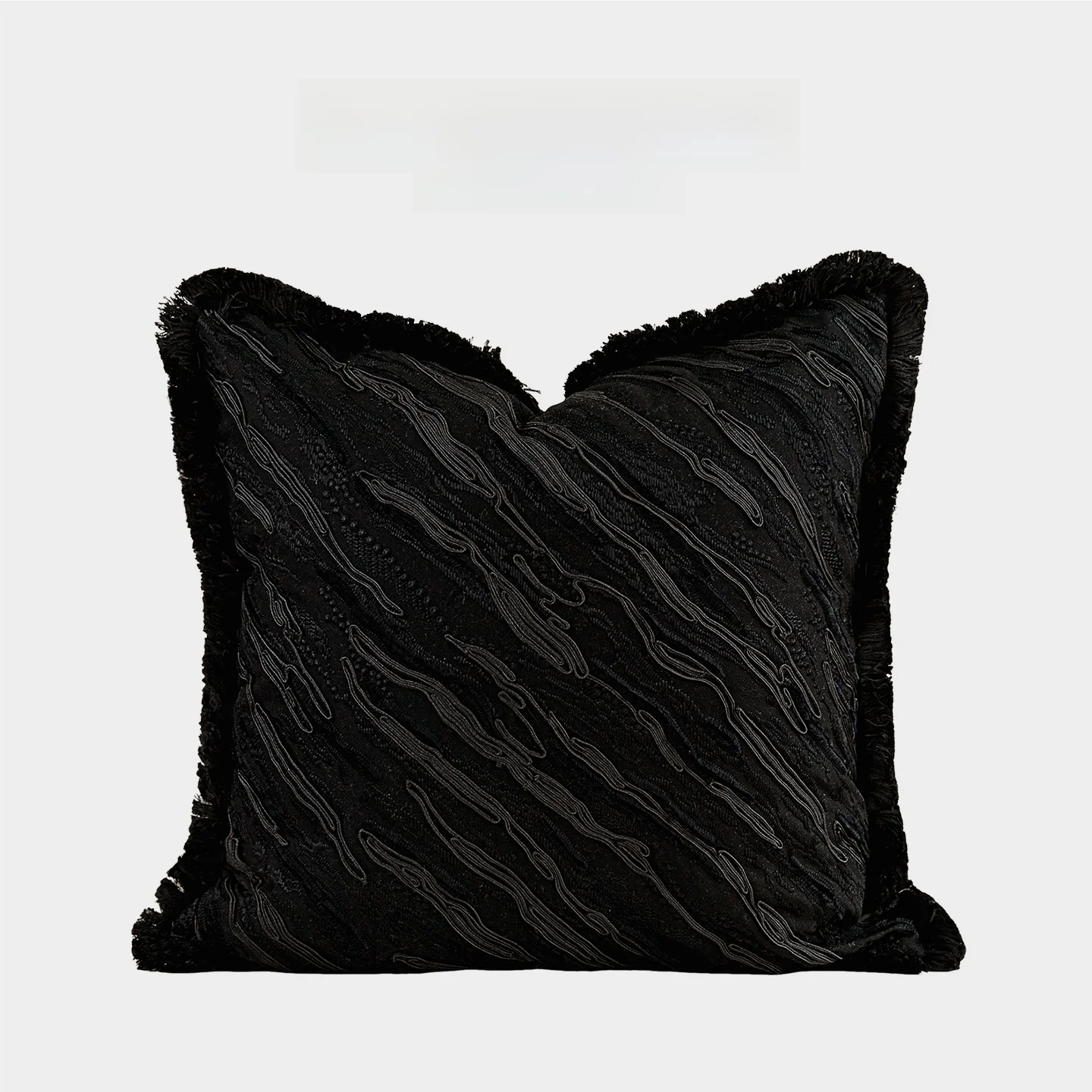 Black Flocking Embroidery Cloud Pattern Pillow Backrest Sofa Decorative Cushion Sample Room Soft Furniture Decoration
Black Flocking Embroidery Cloud Pattern Pillow Backrest Sofa Decorative Cushion Sample Room Soft Furniture Decoration