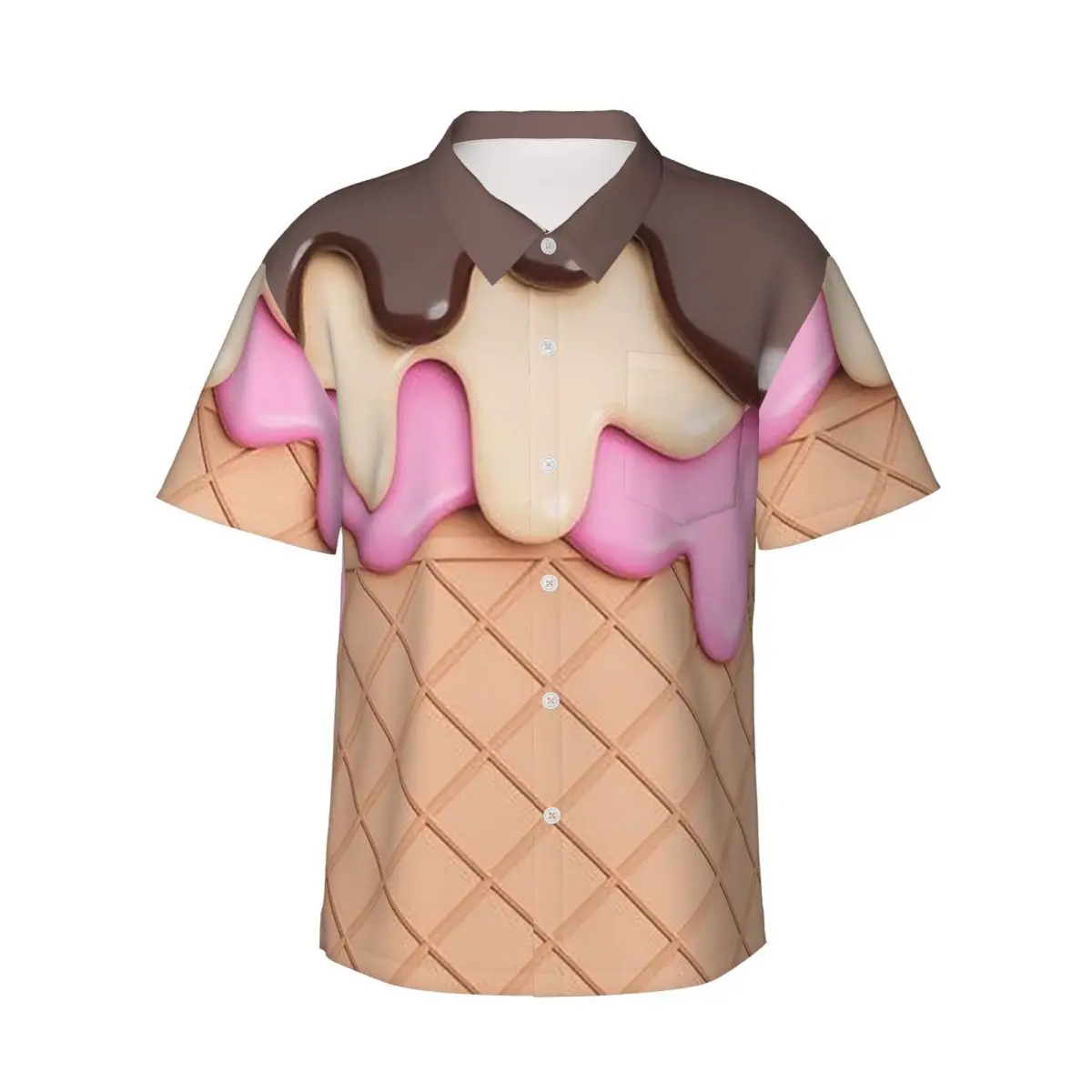 Strawberry Ice Cream Men's Shirts Hawaiian Short Sleeve Shirt Fashion Lapel Tops for Summer Beach
Strawberry Ice Cream Men's Shirts Hawaiian Short Sleeve Shirt Fashion Lapel Tops for Summer Beach