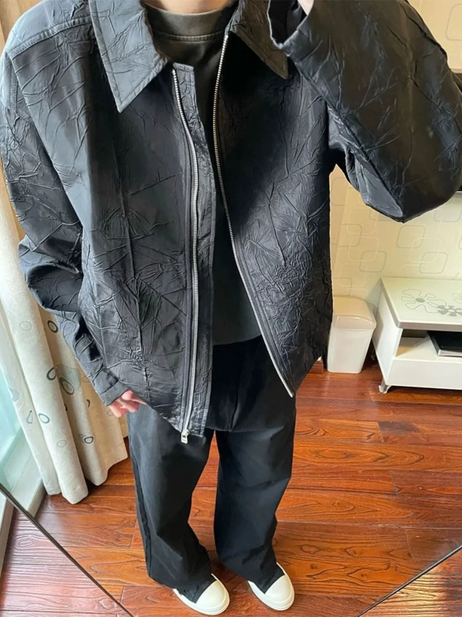 Cleanfit ort Jaet Men's Spring Autumn American Retro Fold Collar Jaet Trendy Pleated Design Pilot Jaet Loose Fit Yout...
Cleanfit ort Jaet Men's Spring Autumn American Retro Fold Collar Jaet Trendy Pleated Design Pilot Jaet Loose Fit Yout...