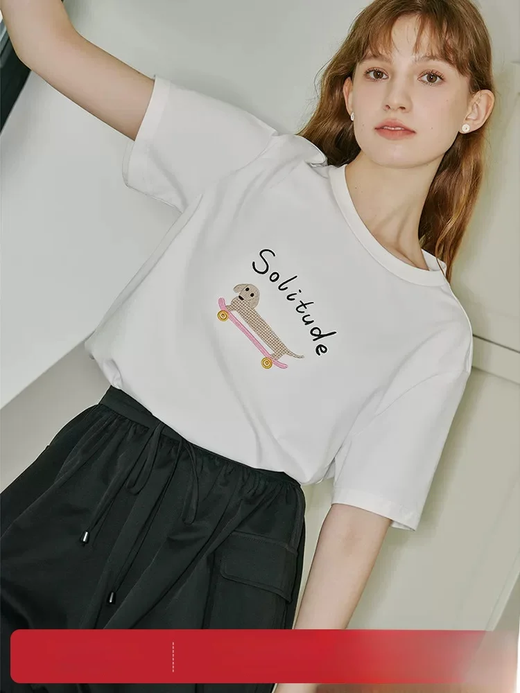 Fansi Lanen round Neck Short Sleeve Slim Fit T-Shirt Women's Summer New Style Proper Shoulder Top Fashion Ladies' Clothing
Fansi Lanen round Neck Short Sleeve Slim Fit T-Shirt Women's Summer New Style Proper Shoulder Top Fashion Ladies' Clothing