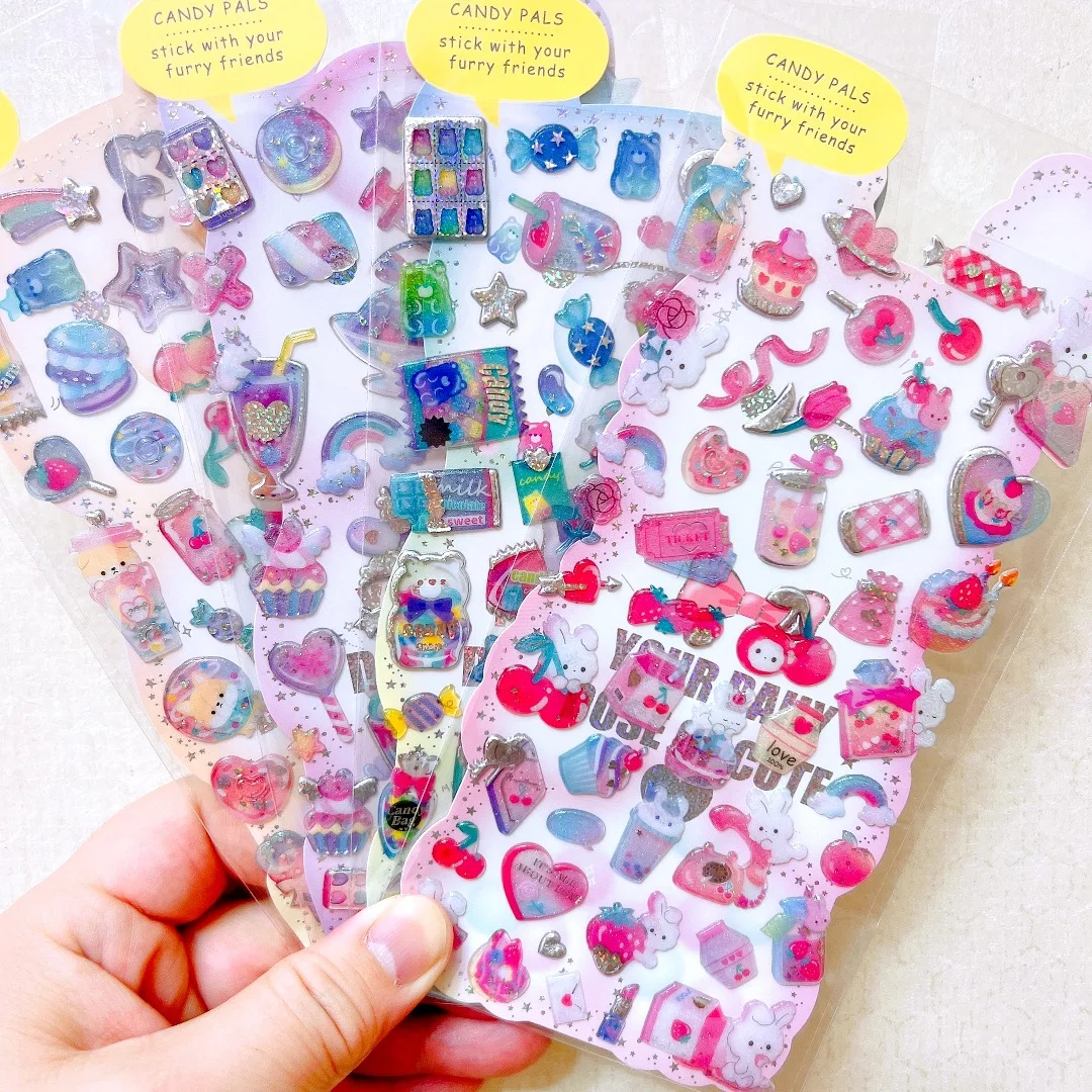 4 pcs Candy Sweet Animals Crystal Stickers Scrapbooking DIY Journal Stationery Sticker Sheet School Supplies Gift
4 pcs Candy Sweet Animals Crystal Stickers Scrapbooking DIY Journal Stationery Sticker Sheet School Supplies Gift
