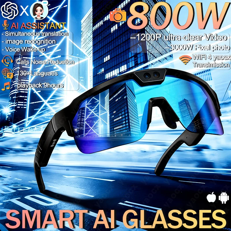 2026 Smart Glasses Men 8MP HD Camera 130+Languages Translation ChatGPT WIFI Video Recording Bluetooth Call Audio Glasses Women
2026 Smart Glasses Men 8MP HD Camera 130+Languages Translation ChatGPT WIFI Video Recording Bluetooth Call Audio Glasses Women