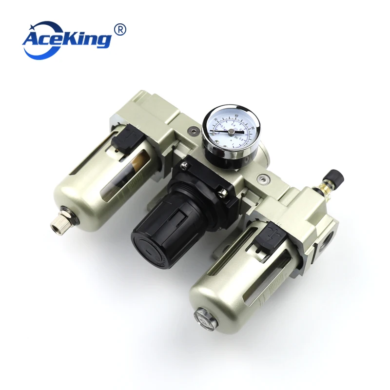 AC2000D Triple Unit Pneumatic Air Source Filter Processor AFR Manual Automatic Drainage AC Pressure Reducing Valve AL2000
AC2000D Triple Unit Pneumatic Air Source Filter Processor AFR Manual Automatic Drainage AC Pressure Reducing Valve AL2000