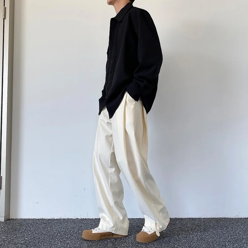Men Straight Pants Solid Color Loose Joggers Streetwear Adjustable Hem Wide Leg Pantalones Korean Fashion Casual Trousers
Men Straight Pants Solid Color Loose Joggers Streetwear Adjustable Hem Wide Leg Pantalones Korean Fashion Casual Trousers