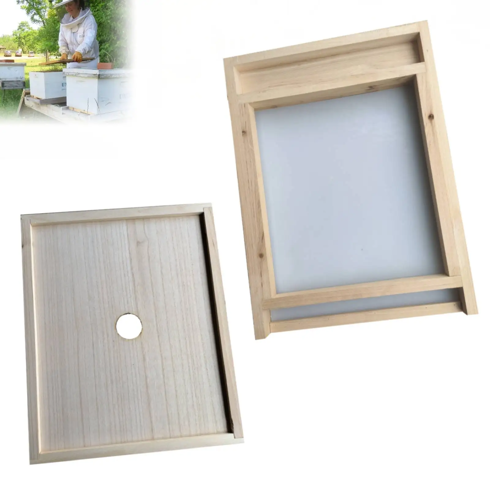 2-in-1 Beehive Bottom Board Kit 10-frame Beehive Bottom Board Beehive Inner Cover Screened Beehive Bottom Board Beekeeping Tool
2-in-1 Beehive Bottom Board Kit 10-frame Beehive Bottom Board Beehive Inner Cover Screened Beehive Bottom Board Beekeeping Tool