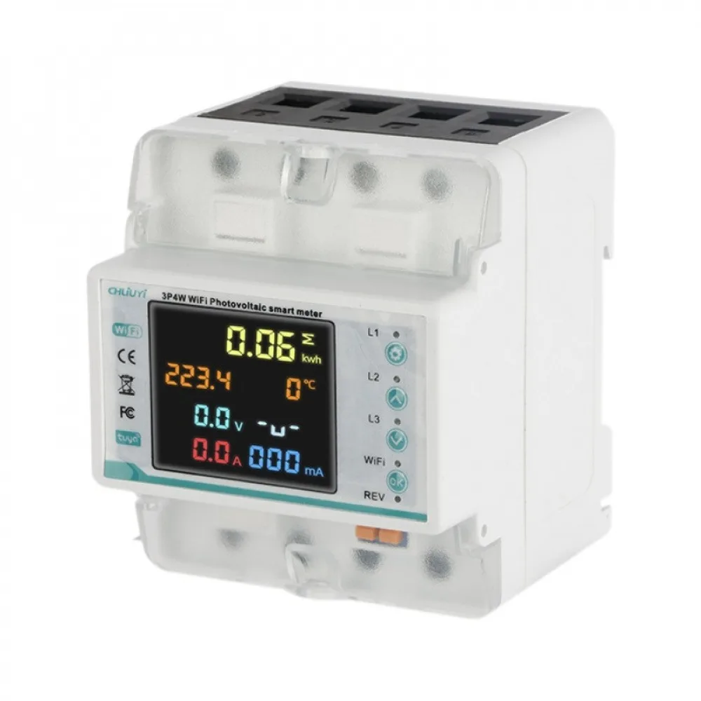 Tuya WiFi Smart 3-phase 4-wire Energy Meter Automatic Reclosure Protector Power Meter LCD Display Remote Control Energy Meter
Tuya WiFi Smart 3-phase 4-wire Energy Meter Automatic Reclosure Protector Power Meter LCD Display Remote Control Energy Meter