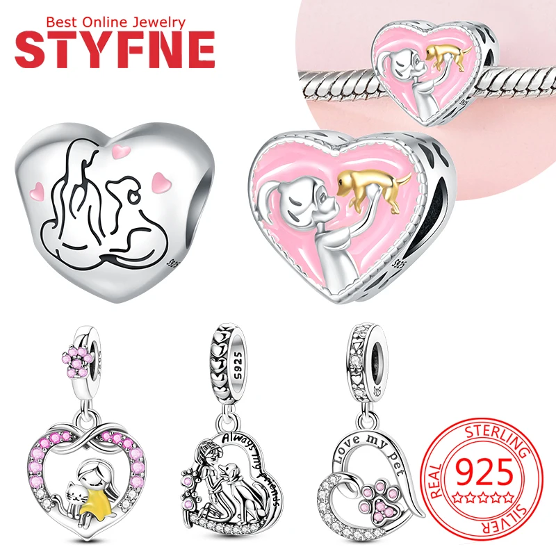 charms silver 925 heart Cat pet Dog Beads pendant Fit Bracelet Necklace Accessories Bead Jewelry Making Fine Jewelry Gift
charms silver 925 heart Cat pet Dog Beads pendant Fit Bracelet Necklace Accessories Bead Jewelry Making Fine Jewelry Gift