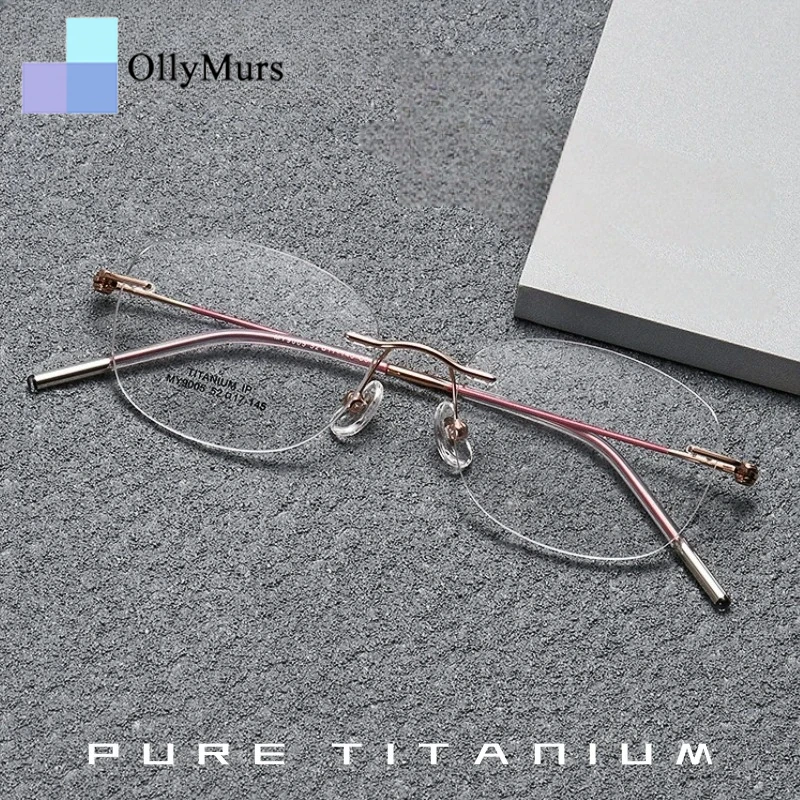 OLLYMURS 2025 новые женские очки без оправы из чистого титана, сверхлегкая гибкая овальная оптическая оправа для очков по рецепту 9005
OLLYMURS 2025 новые женские очки без оправы из чистого титана, сверхлегкая гибкая овальная оптическая оправа для очков по рецепту 9005