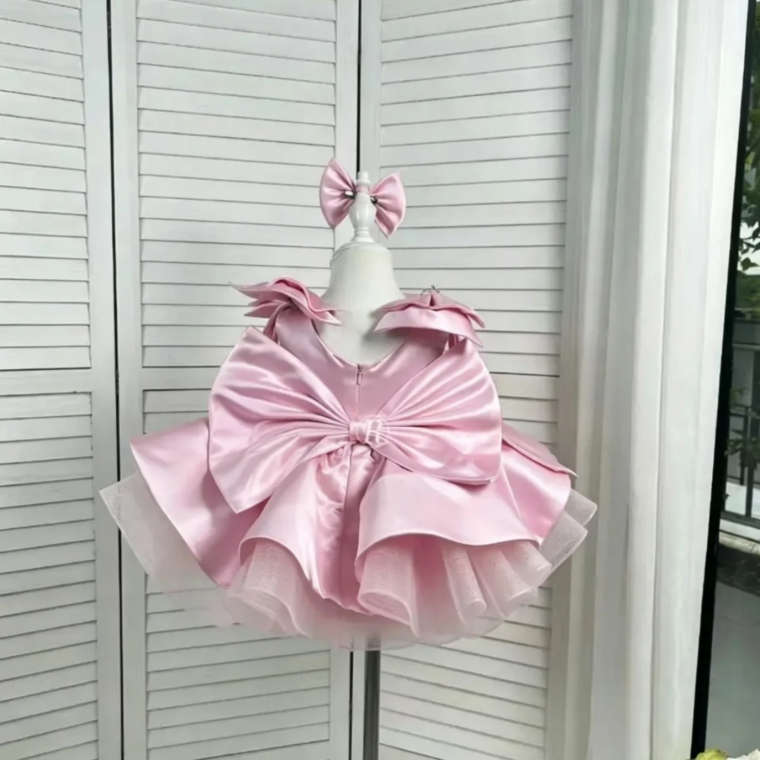 Elegant Pink Bow Girls Party Princess Dress Hostess Wedding Ceremony Flower Girl Outfit Birthday Prom Dresess for Girl Gala Chr
Elegant Pink Bow Girls Party Princess Dress Hostess Wedding Ceremony Flower Girl Outfit Birthday Prom Dresess for Girl Gala Chr