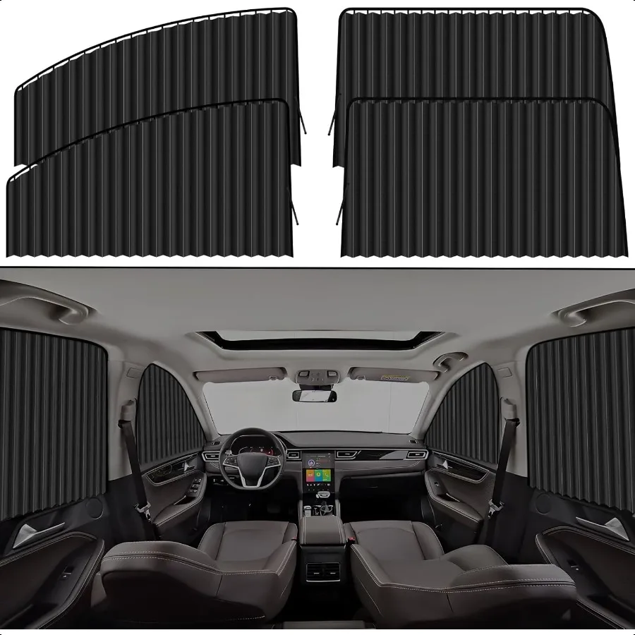 Car Window Shades 4 Pack Car Window Covers Privacy Curtains 99 UV Light Block Curtains for Cars Van SUV Pickup Truck Keeps Cool 
Car Window Shades 4 Pack Car Window Covers Privacy Curtains 99 UV Light Block Curtains for Cars Van SUV Pickup Truck Keeps Cool