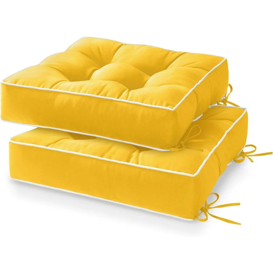 Набор подушек для уличных стульев HARBOREST из 2 тафтинговых подушек для стульев для патио с завязками, квадратные угловые уличные подушки для мебели для патио
Набор подушек для уличных стульев HARBOREST из 2 тафтинговых подушек для стульев для патио с завязками, квадратные угловые уличные подушки для мебели для патио