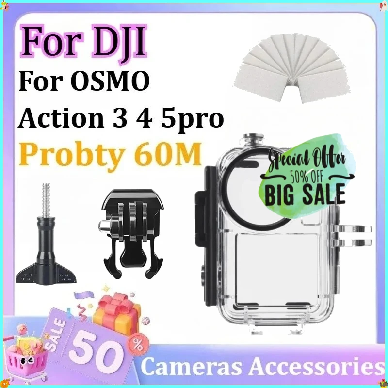For DJI OSMO Action 3 4 5pro Accessories For DJI Action 3 4 5pro Probty 60M Waterproof Case Underwater Diving Housing Cover
For DJI OSMO Action 3 4 5pro Accessories For DJI Action 3 4 5pro Probty 60M Waterproof Case Underwater Diving Housing Cover