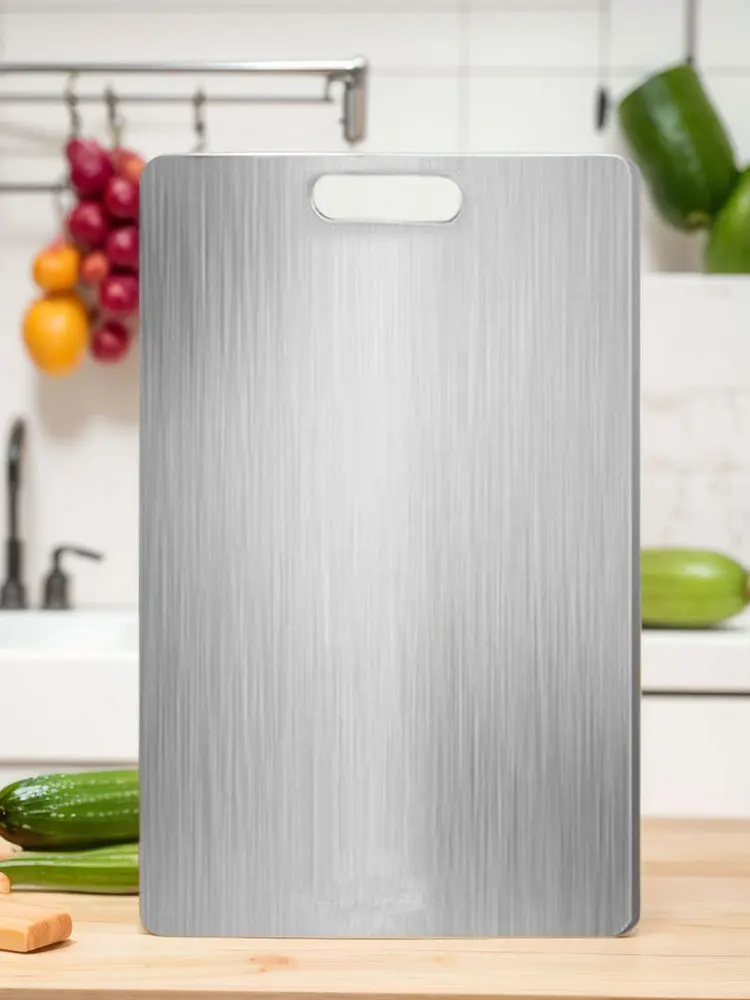 Stainless Steel Cutting Board Double Sided Chopping Board Easy To Clean Kneading Dough Board for Meat Fruit Vegetables Baby Food
Stainless Steel Cutting Board Double Sided Chopping Board Easy To Clean Kneading Dough Board for Meat Fruit Vegetables Baby Food