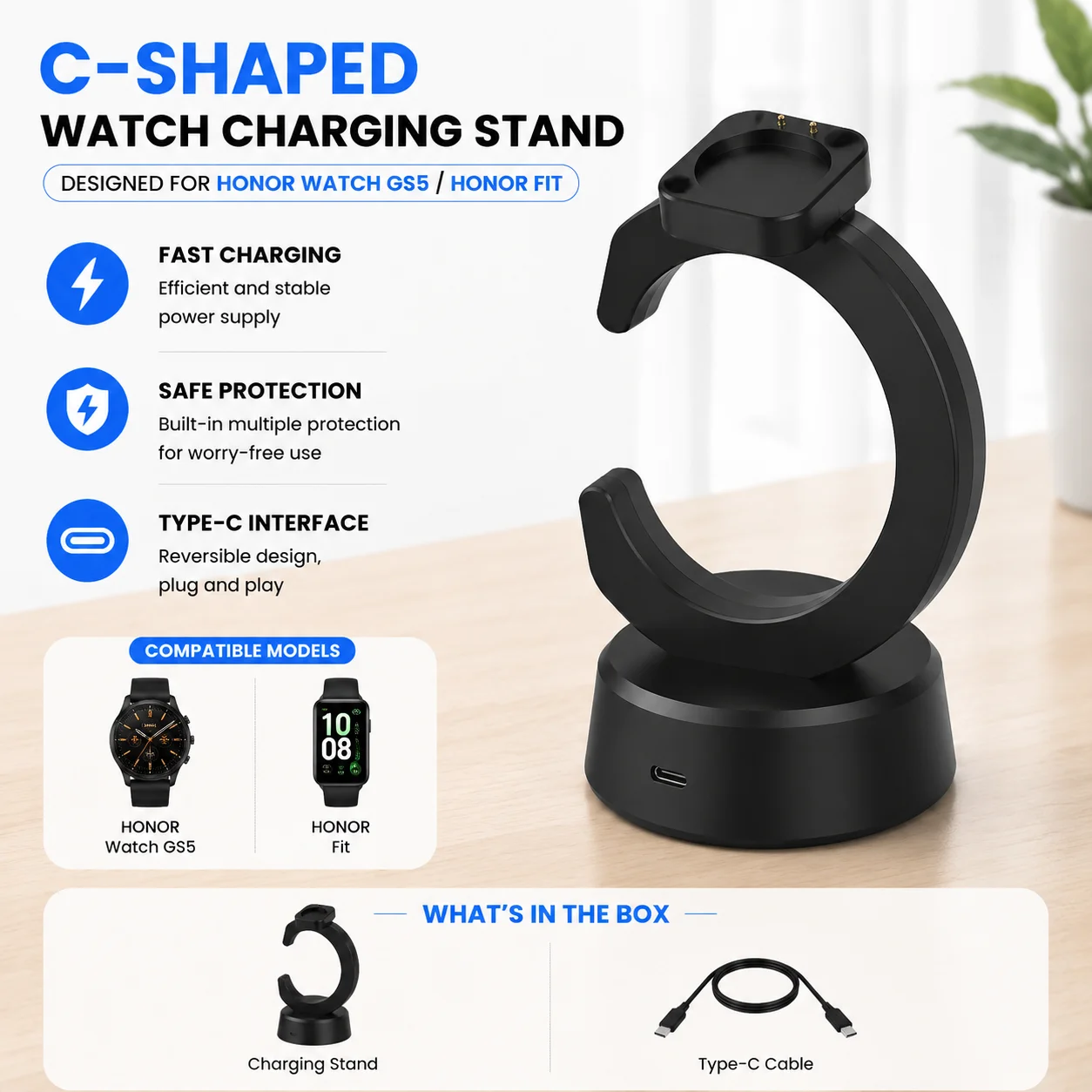 Charging Dock for OPPO Band 2/Galaxy Fit 3 / Keep B5/ B4/ B4 Lite/Honor Watch GS5/X5i Watch Charger Cord Accessorie
Charging Dock for OPPO Band 2/Galaxy Fit 3 / Keep B5/ B4/ B4 Lite/Honor Watch GS5/X5i Watch Charger Cord Accessorie
