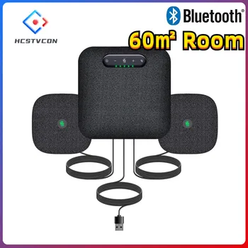 회의 마이크 스피커 4 AI 마이크, 2 확장 마이크, 블루투스 스피커, 10M 360 ° 음성 픽업, USB 컴퓨터 마이크 M22S