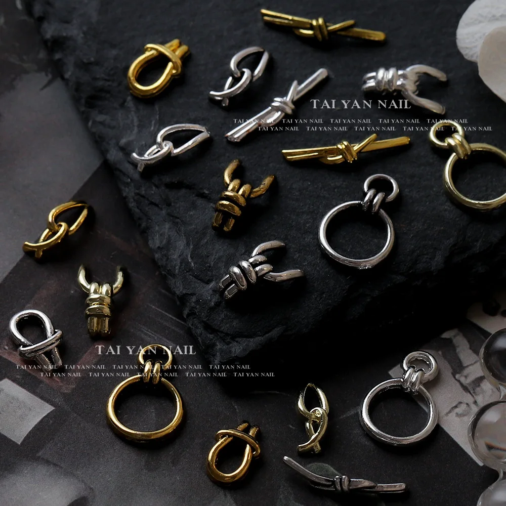 20pcs Irregular Geometric Hollow Nail Art Charm 3D Golden Silver Glitter Bundle of Rope Stud Accessories DIY Nail Decor Parts
20pcs Irregular Geometric Hollow Nail Art Charm 3D Golden Silver Glitter Bundle of Rope Stud Accessories DIY Nail Decor Parts