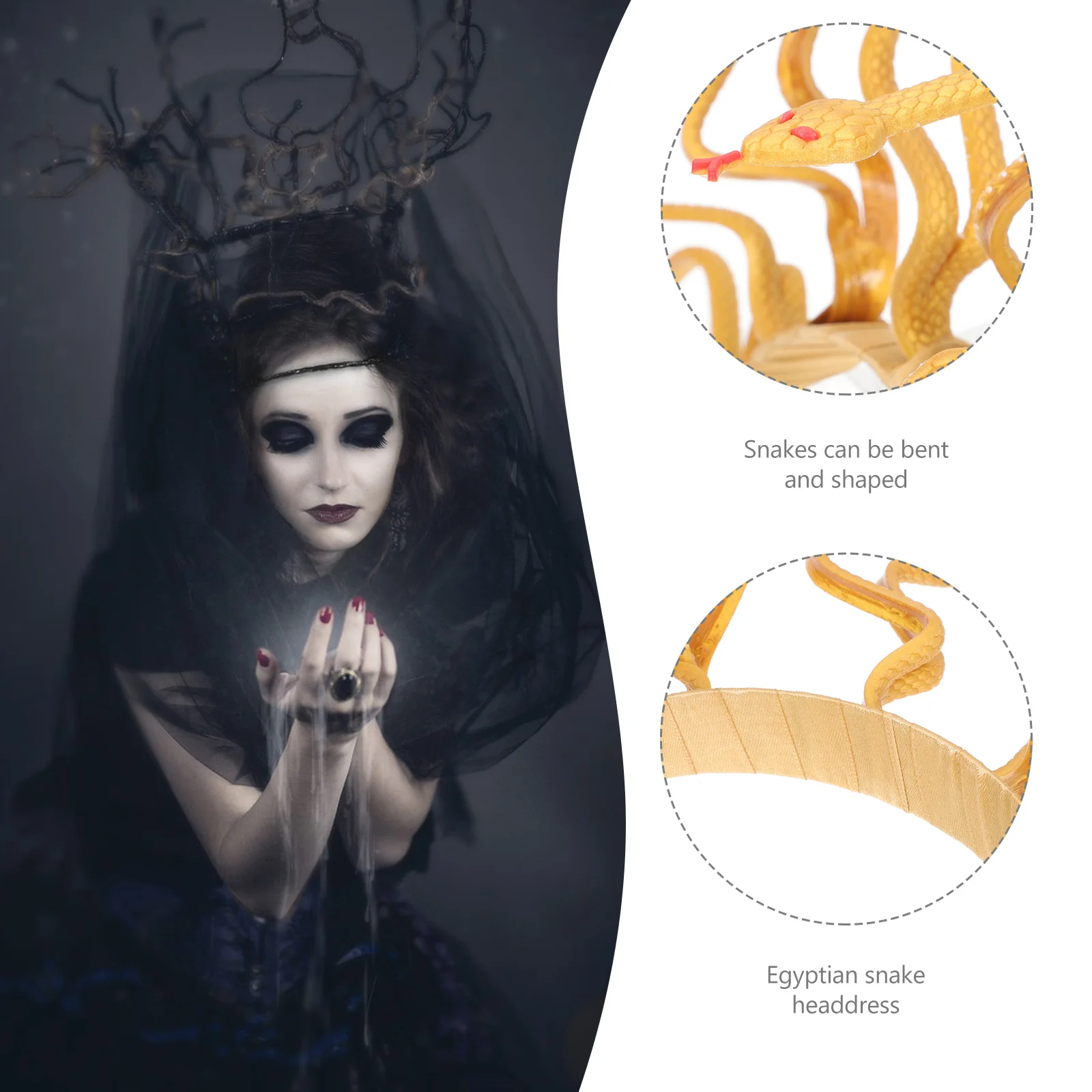 Snake Hairband Props Halloween Headband Cosplay Accessory Costume Party Choker Prop Festival Decor For Kids Adult
Snake Hairband Props Halloween Headband Cosplay Accessory Costume Party Choker Prop Festival Decor For Kids Adult