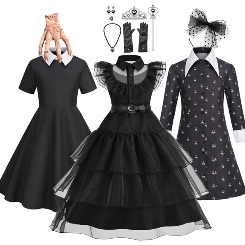 Children Addams Costume Baby Girls Family Cosplay Halloween Wed.Gothic Dress Kids Family Dancing Black Dress Pageant Fantasy Set
Children Addams Costume Baby Girls Family Cosplay Halloween Wed.Gothic Dress Kids Family Dancing Black Dress Pageant Fantasy Set