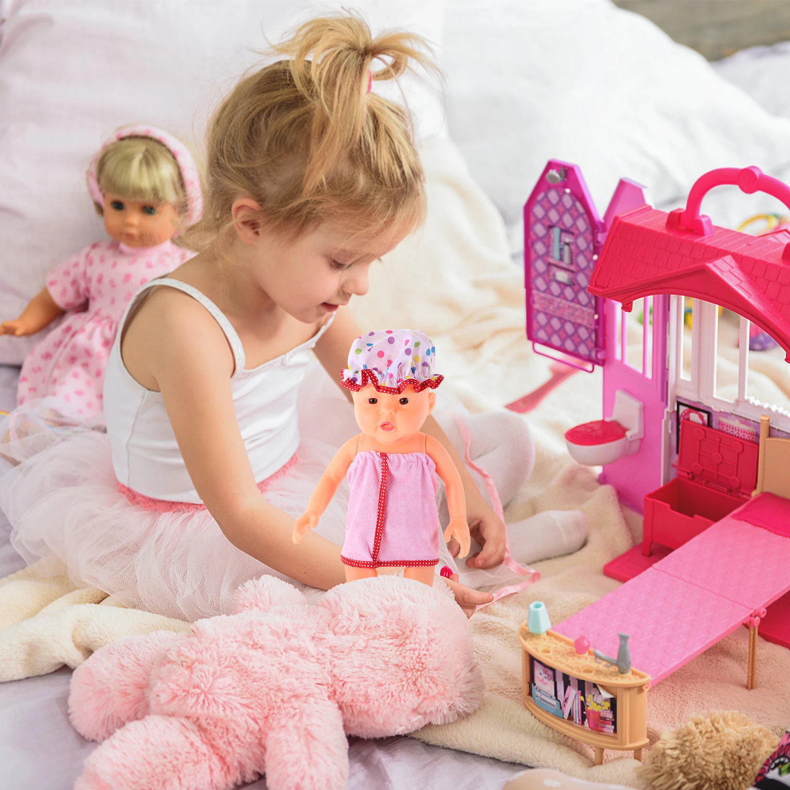 2pcs Outfit Set For 18 Inch Stylish Bathrobe Costumes For Chickens Hat Spa Sleepwear Playtime Clothing Accessory
2pcs Outfit Set For 18 Inch Stylish Bathrobe Costumes For Chickens Hat Spa Sleepwear Playtime Clothing Accessory