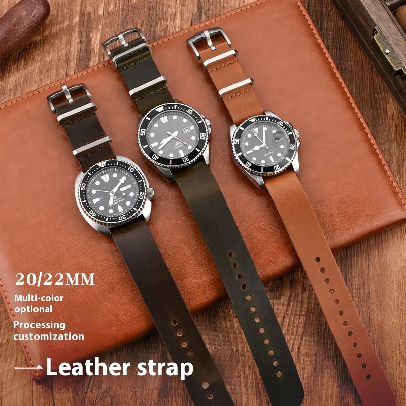 Oil Wax Cowhide Genuine Leather Strap 20mm 22mm Vintage Men Thickened Steel Pin Buckle Watch Band Bracelet For Panerai for Seiko
Oil Wax Cowhide Genuine Leather Strap 20mm 22mm Vintage Men Thickened Steel Pin Buckle Watch Band Bracelet For Panerai for Seiko