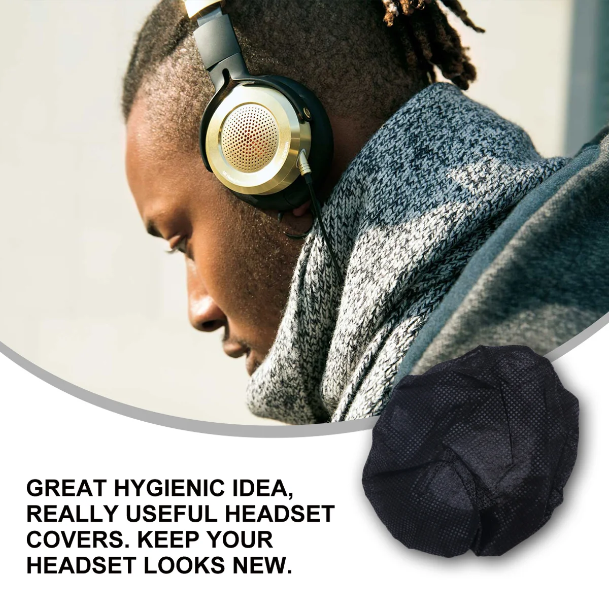 100Pcs Headphone Protector Disposable Hygienic Cover for Shared Headsets Protective Headset Sleeve Clean Solution
100Pcs Headphone Protector Disposable Hygienic Cover for Shared Headsets Protective Headset Sleeve Clean Solution