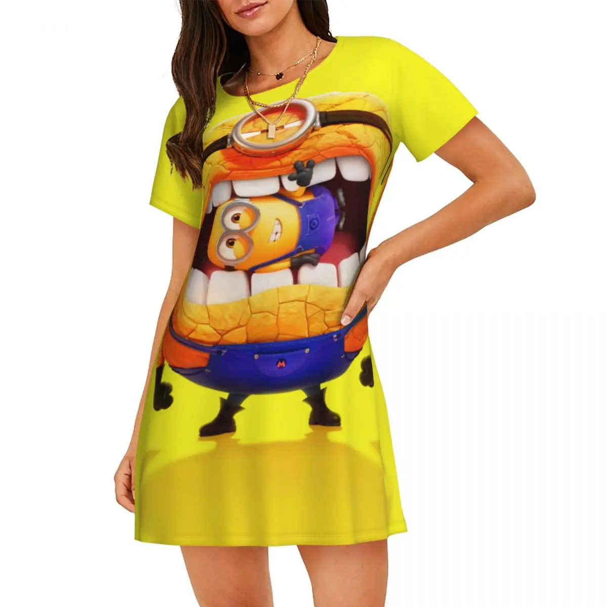 Пижамы из мультфильма S-Minions на заказ для сна, свободная пижама, пижама с большими глазами, мягкая ночная рубашка, одежда для сна
Пижамы из мультфильма S-Minions на заказ для сна, свободная пижама, пижама с большими глазами, мягкая ночная рубашка, одежда для сна