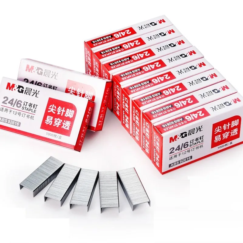 10000pcs (10boxes) 24/6 Strong Staples for 25 sheets paper stapling Binder Stationery Office School Supplies
10000pcs (10boxes) 24/6 Strong Staples for 25 sheets paper stapling Binder Stationery Office School Supplies