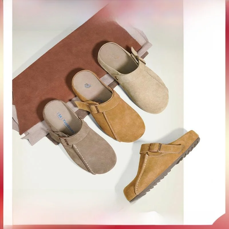 Thick Bottom Women's Slip-On Half Slippers Outdoor Wear Spring New Leather Lazy One-Step Shoes
Thick Bottom Women's Slip-On Half Slippers Outdoor Wear Spring New Leather Lazy One-Step Shoes