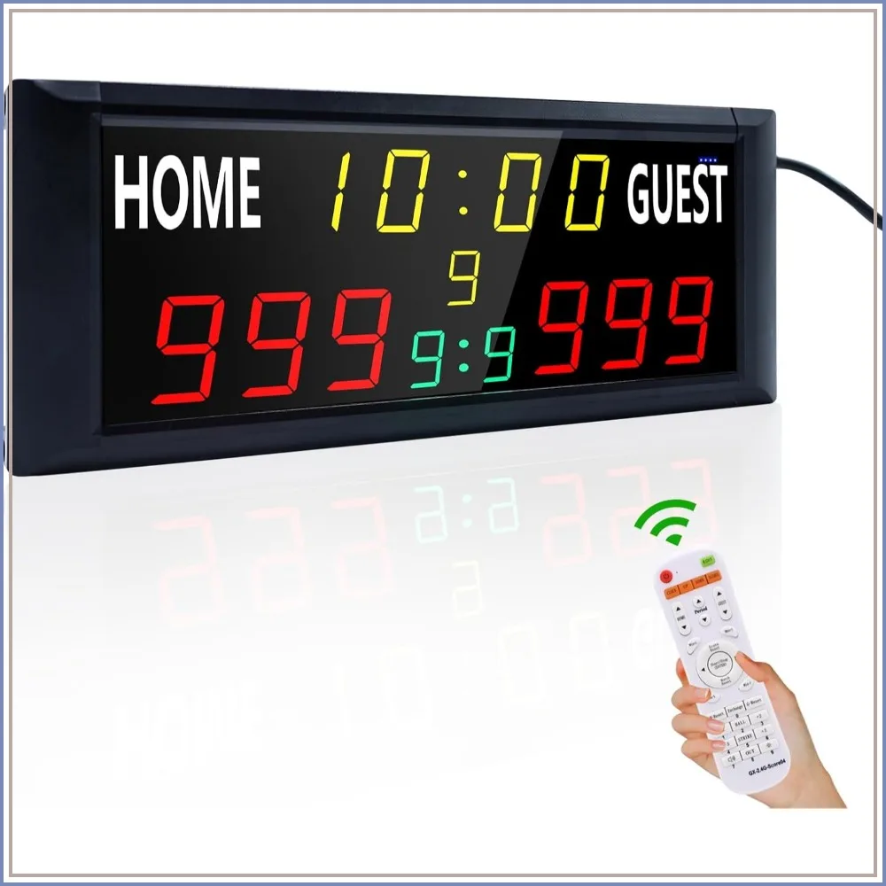 16" Large Electronic Scoreboard with Remote, Bright LED for Outdoor Games, Digital Scoreboard with Timer, Portable for Football/Basketball/Cornhole/Volleyball
16" Large Electronic Scoreboard with Remote, Bright LED for Outdoor Games, Digital Scoreboard with Timer, Portable for Football/Basketball/Cornhole/Volleyball