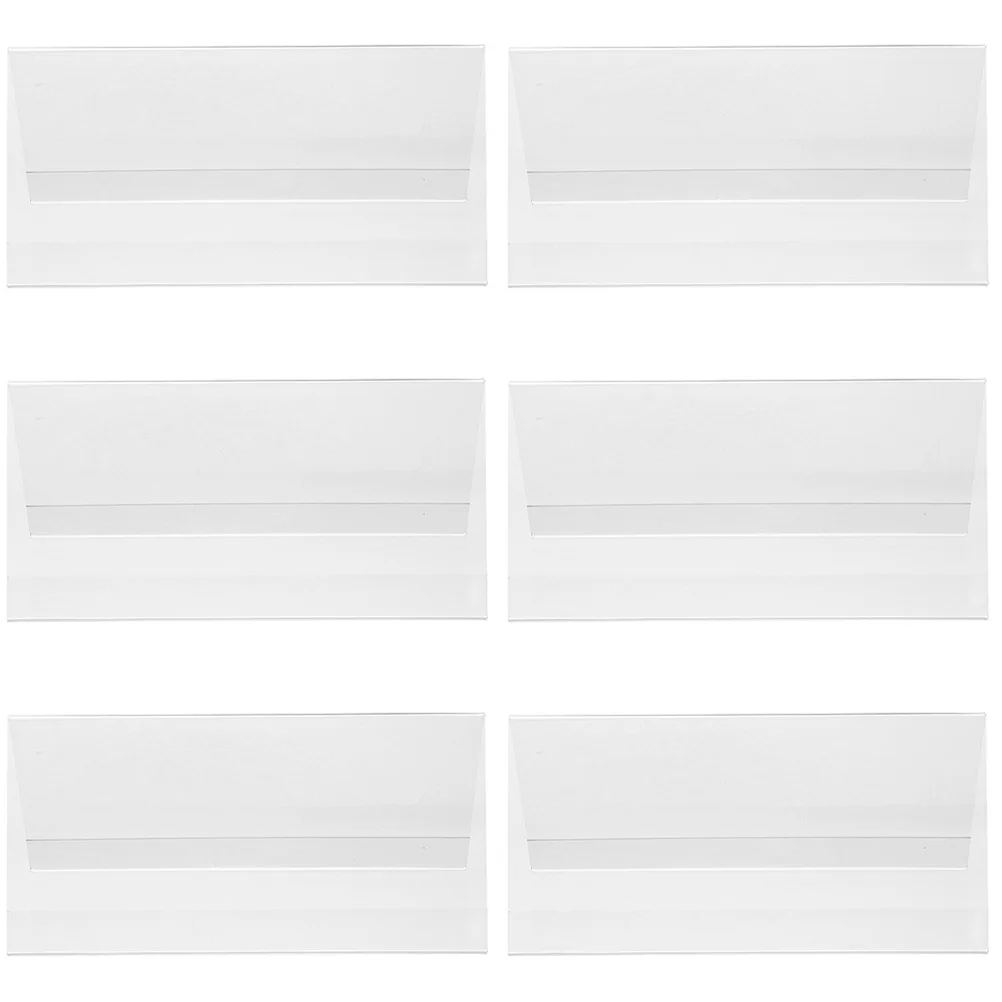 6pcs Conference Table Cards Acrylic Signs 150x100mm V Shaped Desk Name Plates for Wedding Seat Market Price Display
6pcs Conference Table Cards Acrylic Signs 150x100mm V Shaped Desk Name Plates for Wedding Seat Market Price Display