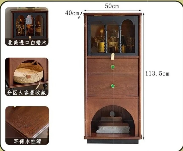 French retro living room display cabinet storage standing cabinet new style ash wood high cabinet (pre-sale)
French retro living room display cabinet storage standing cabinet new style ash wood high cabinet (pre-sale)