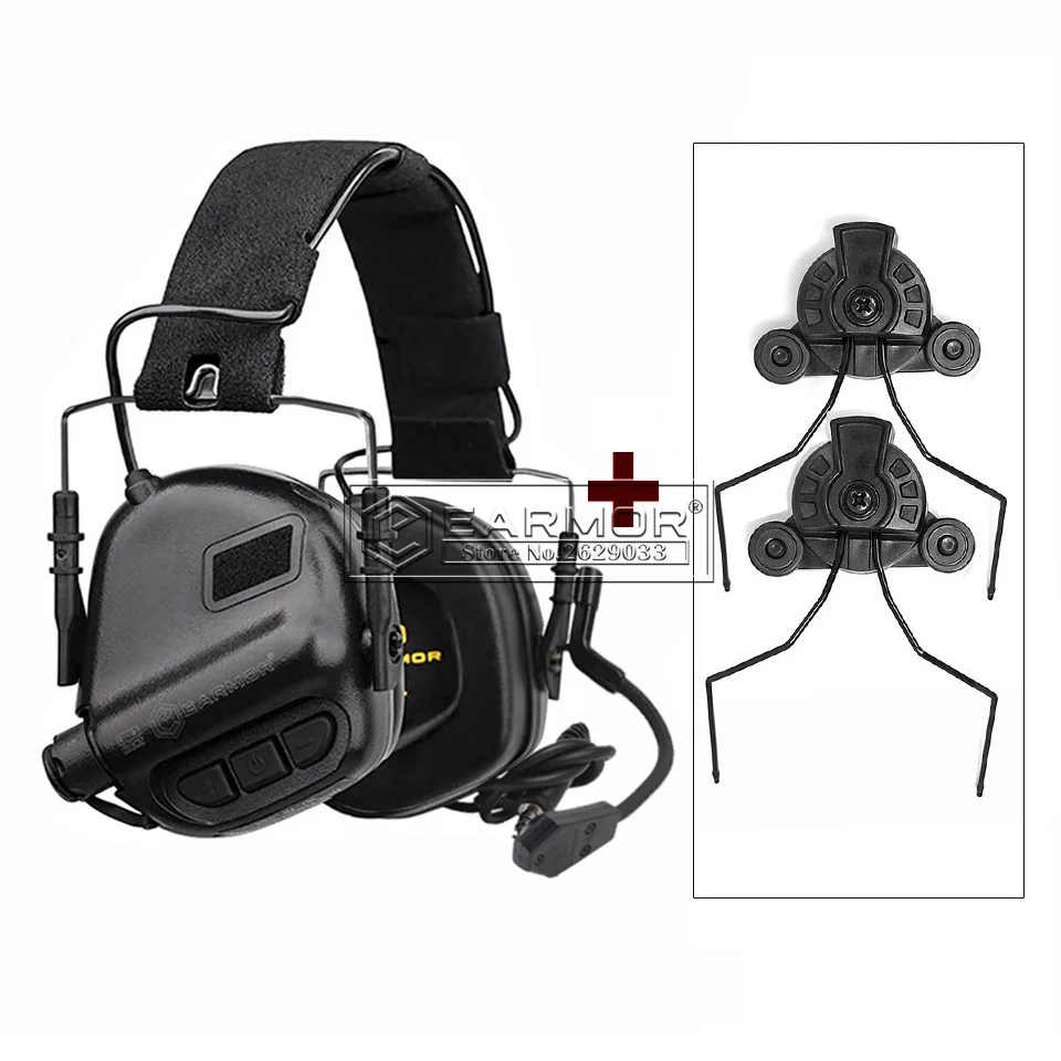 EARMOR M32 Tactical Headset & M12 Exfil Helmet Rail Adapter Set 6 Color Shooting Noise Clearance Communication Headset
EARMOR M32 Tactical Headset & M12 Exfil Helmet Rail Adapter Set 6 Color Shooting Noise Clearance Communication Headset