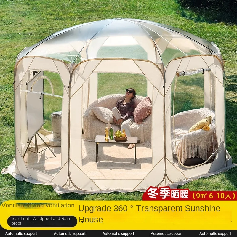 New Star Tent Transparent Bubble House Sun Room 4-10 Person PVC Courtyard Restaurant Shed Camping Supplies Outdoor Camping
New Star Tent Transparent Bubble House Sun Room 4-10 Person PVC Courtyard Restaurant Shed Camping Supplies Outdoor Camping