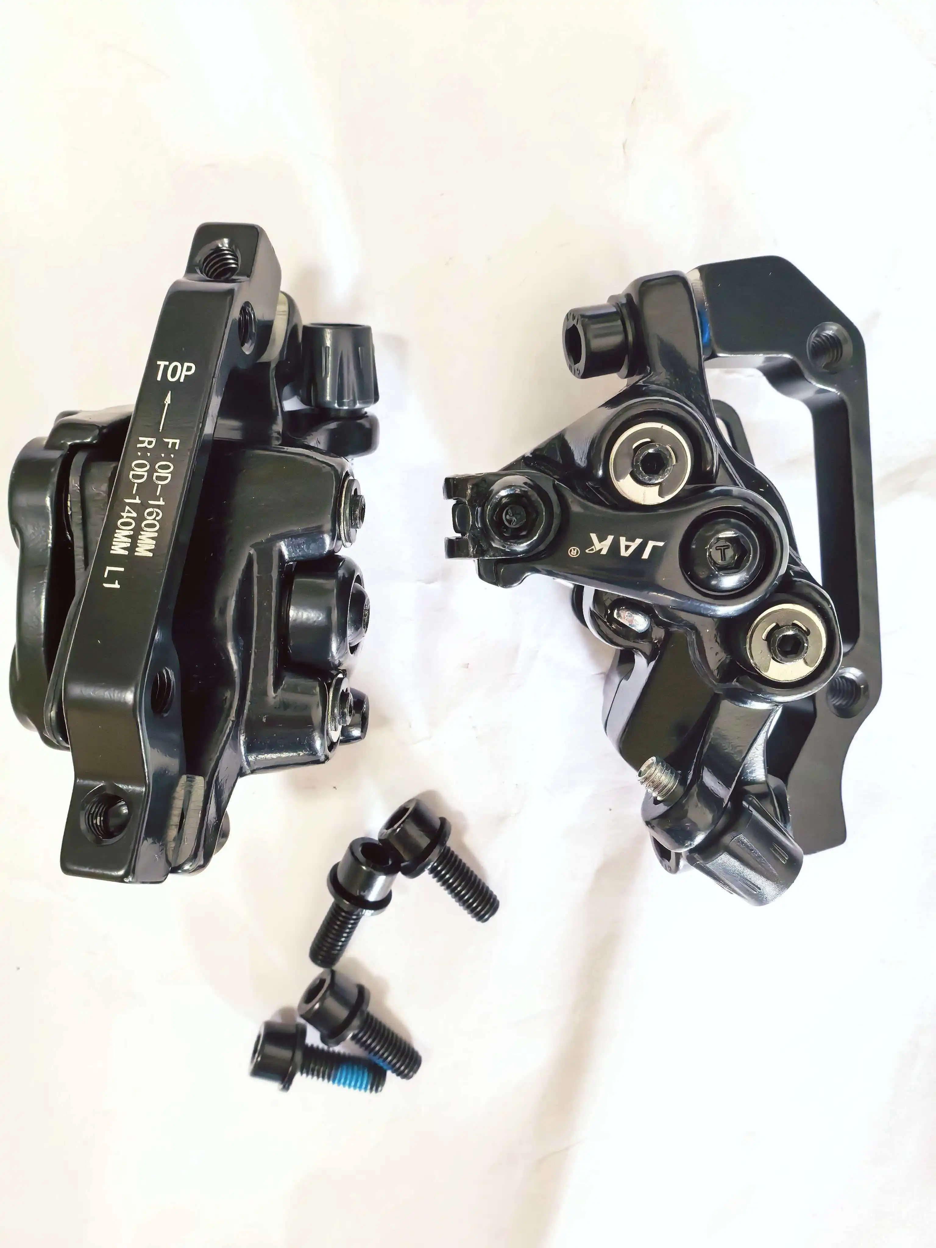 JAKJak 4 Piston Pull Linear Mechanical Disc Calipers MTB bike Front & Rear Set
JAKJak 4 Piston Pull Linear Mechanical Disc Calipers MTB bike Front & Rear Set
