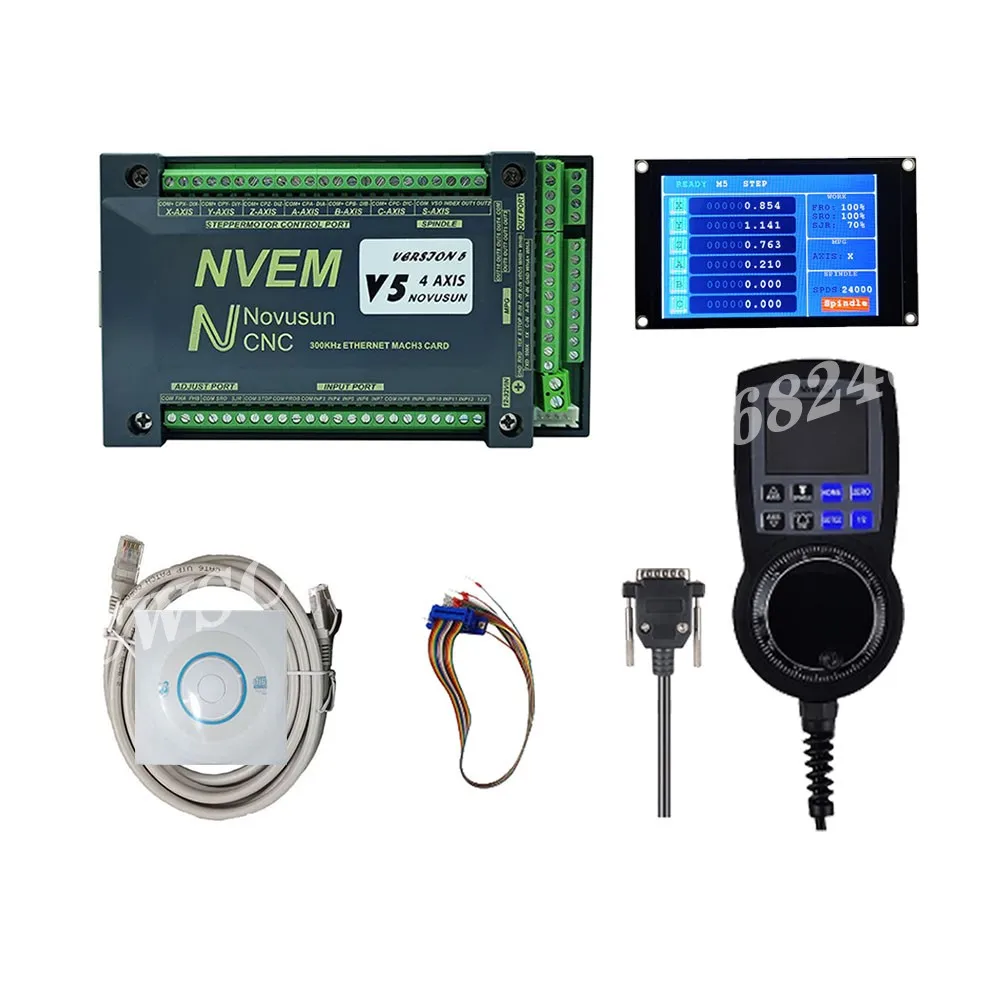 Mesin ukir NVUM mach3 NVEM, 3/4/5/6 sumbu kontrol gerakan kartu pengontrol CNC NVMPG tampilan digital handwheel diperpanjang dis
Mesin ukir NVUM mach3 NVEM, 3/4/5/6 sumbu kontrol gerakan kartu pengontrol CNC NVMPG tampilan digital handwheel diperpanjang dis
