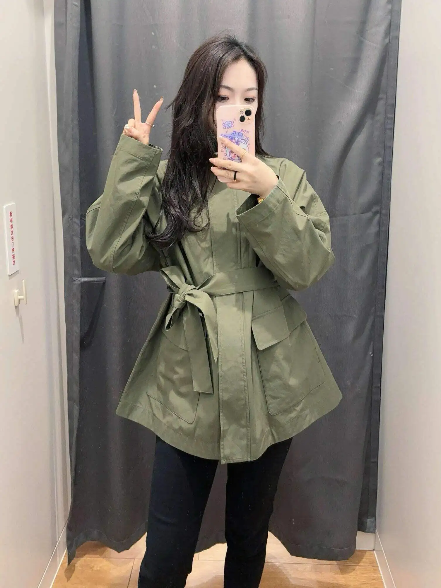 Unli Kely, новинка весны, свободная повседневная куртка, женское пальто с воротником-стойкой, однотонное пальто с поясом, рабочая одежда, ветровка, верхняя одежда 
Unli Kely, новинка весны, свободная повседневная куртка, женское пальто с воротником-стойкой, однотонное пальто с поясом, рабочая одежда, ветровка, верхняя одежда