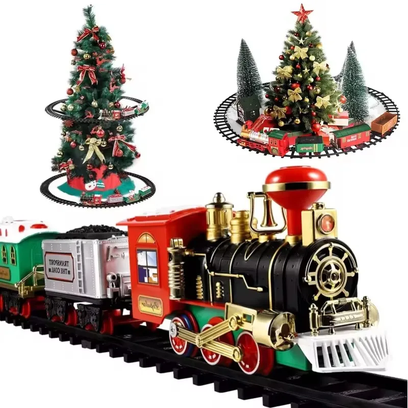 Electric Christmas Train Toys Gifts for Kids Realistic Railway Cars Racing Tracks with Music & Light Christmas Tree Decor Trains
Electric Christmas Train Toys Gifts for Kids Realistic Railway Cars Racing Tracks with Music & Light Christmas Tree Decor Trains