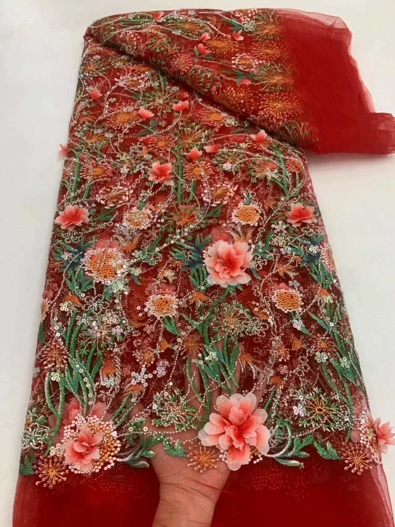 Newest Luxury Beads Lace High Quality African Groom Sequin Lace Fabric Handmade Lace Dress Fabric for Wedding Bridal AXB6092
Newest Luxury Beads Lace High Quality African Groom Sequin Lace Fabric Handmade Lace Dress Fabric for Wedding Bridal AXB6092