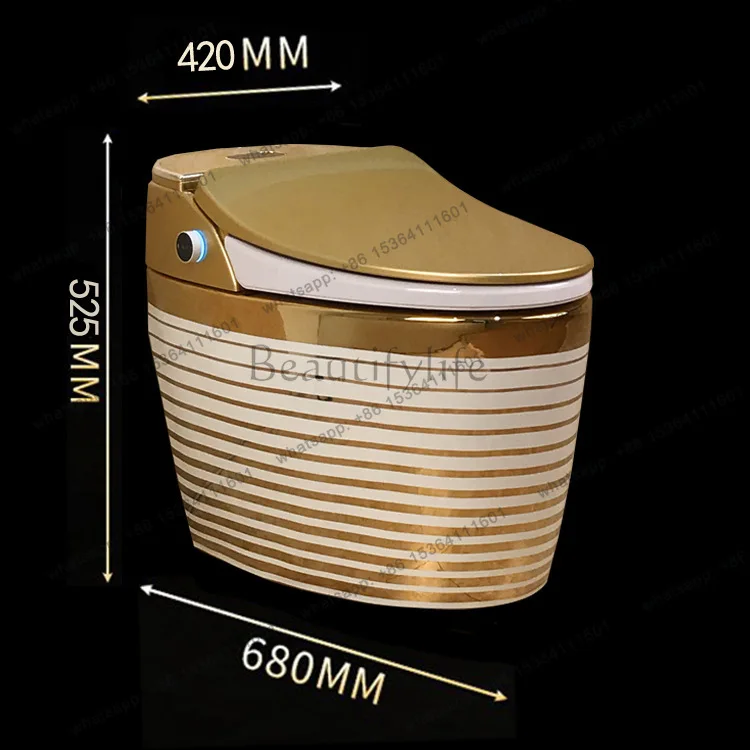 Titanium integrated smart toilet automatic gold toilet does not fade
Titanium integrated smart toilet automatic gold toilet does not fade