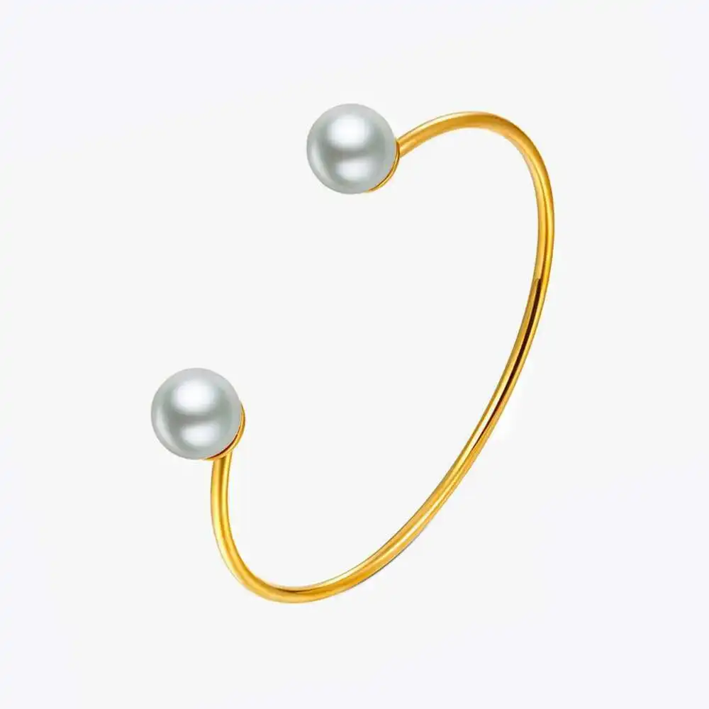ENFASHION Double Pearl Cuff Bracelets Bangles For Women Gold Color Stainless Steel Minimalist Open Bangle Fashion Jewelry B4115
ENFASHION Double Pearl Cuff Bracelets Bangles For Women Gold Color Stainless Steel Minimalist Open Bangle Fashion Jewelry B4115