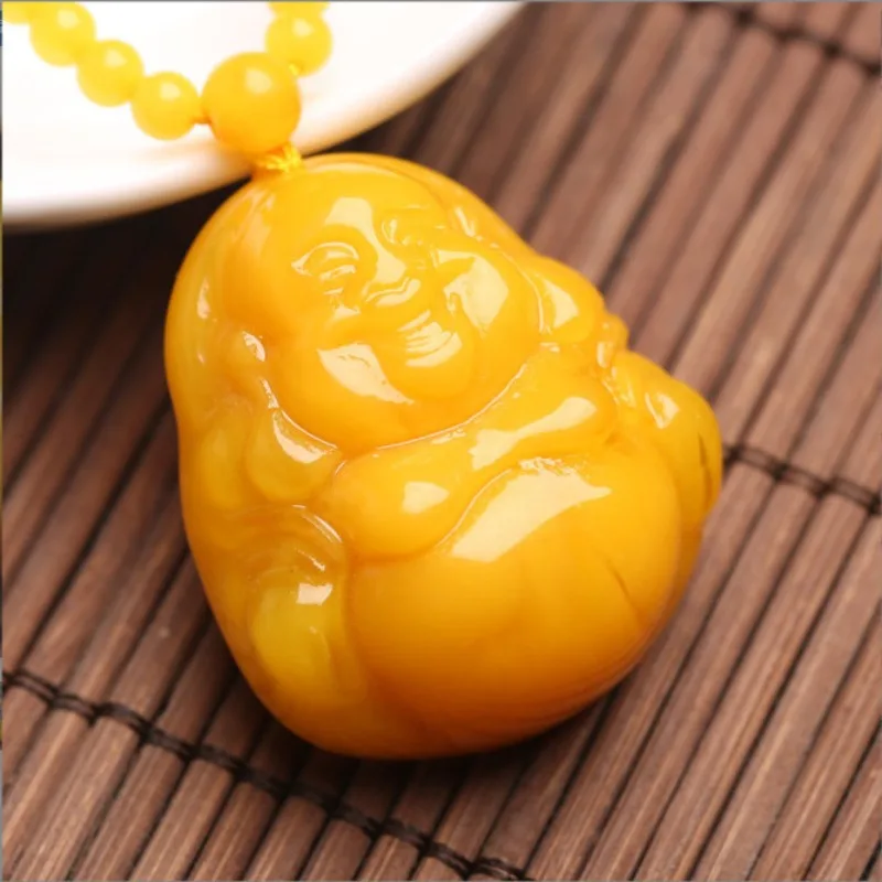 Beeswax Smiley Buddha Pendant Women's Chicken Oil Yellow Maitreya Buddha Pendant
Beeswax Smiley Buddha Pendant Women's Chicken Oil Yellow Maitreya Buddha Pendant