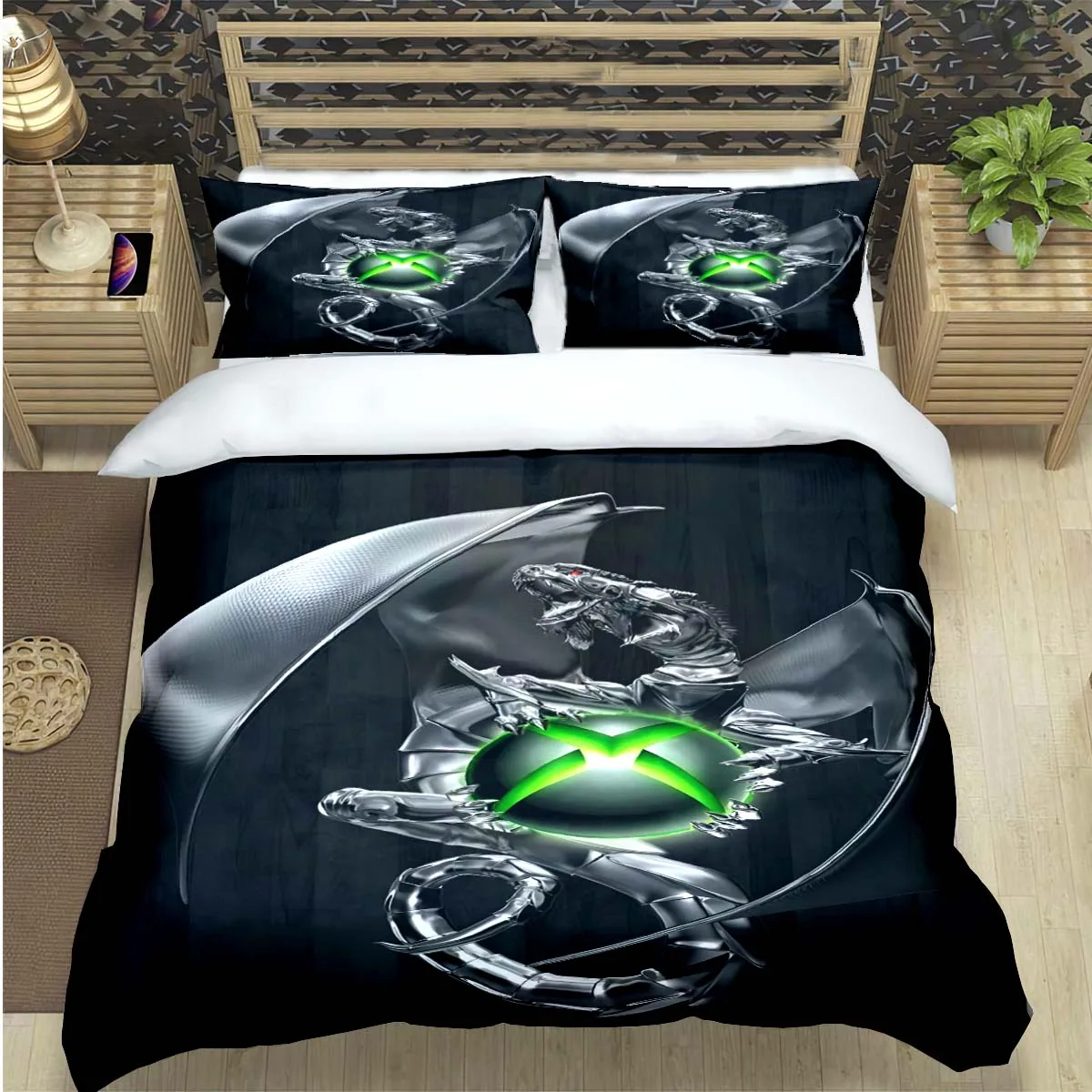 Fashion Cool Gamer X-XBox Printing Bedding Set Duvet Cover Comforter Bed Youth Kids Girl Boys Luxury Birthday Gift
Fashion Cool Gamer X-XBox Printing Bedding Set Duvet Cover Comforter Bed Youth Kids Girl Boys Luxury Birthday Gift