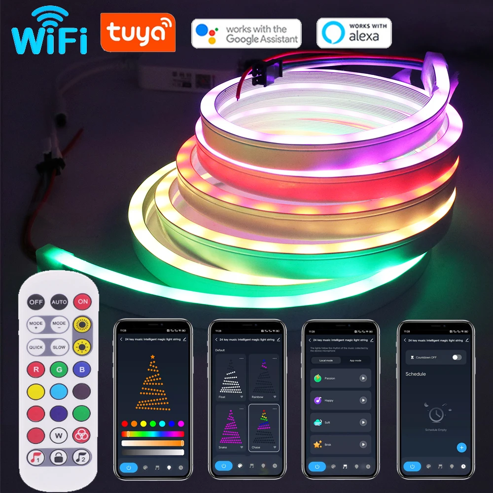 Гибсветодиодный неосветильник Светодиодная лента WS2812B с силикагелем, Wi-Fi, DC5V, водонепроницаемая светодиодная лента, умная неоновая лента, светодиодная неоновая лента для украшения
Гибсветодиодный неосветильник Светодиодная лента WS2812B с силикагелем, Wi-Fi, DC5V, водонепроницаемая светодиодная лента, умная неоновая лента, светодиодная неоновая лента для украшения