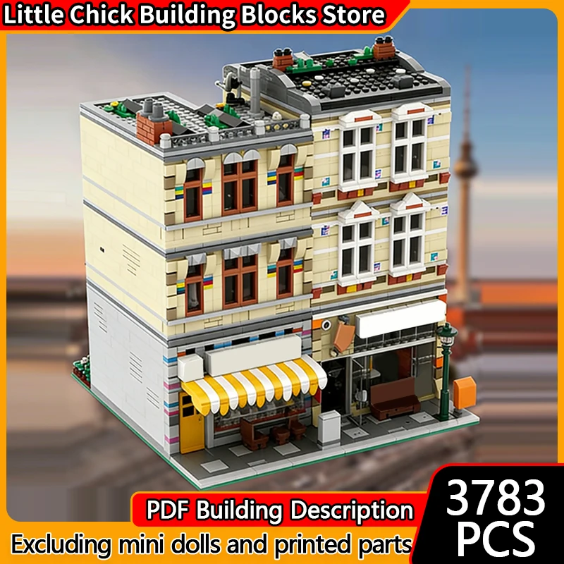 Модель с видом на улицу MOC, строительные кирпичи, закусочный бар и ресторан-барбекю, модульная технология, детские праздничные подарки, сборные игрушки
Модель с видом на улицу MOC, строительные кирпичи, закусочный бар и ресторан-барбекю, модульная технология, детские праздничные подарки, сборные игрушки