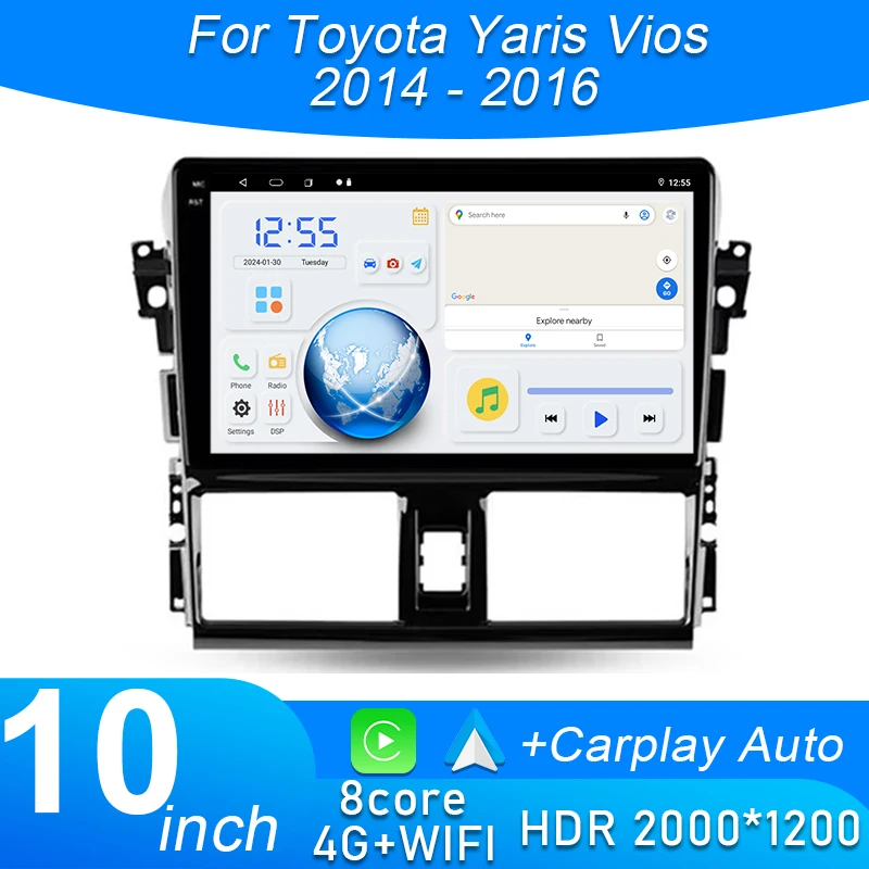 Android 15 Carplay Auto For Toyota Vios Yaris 2013 2014 2015 2016 Car Radio Multimedia Navigation Player Stereo WIFI 4G No 2DIN
Android 15 Carplay Auto For Toyota Vios Yaris 2013 2014 2015 2016 Car Radio Multimedia Navigation Player Stereo WIFI 4G No 2DIN