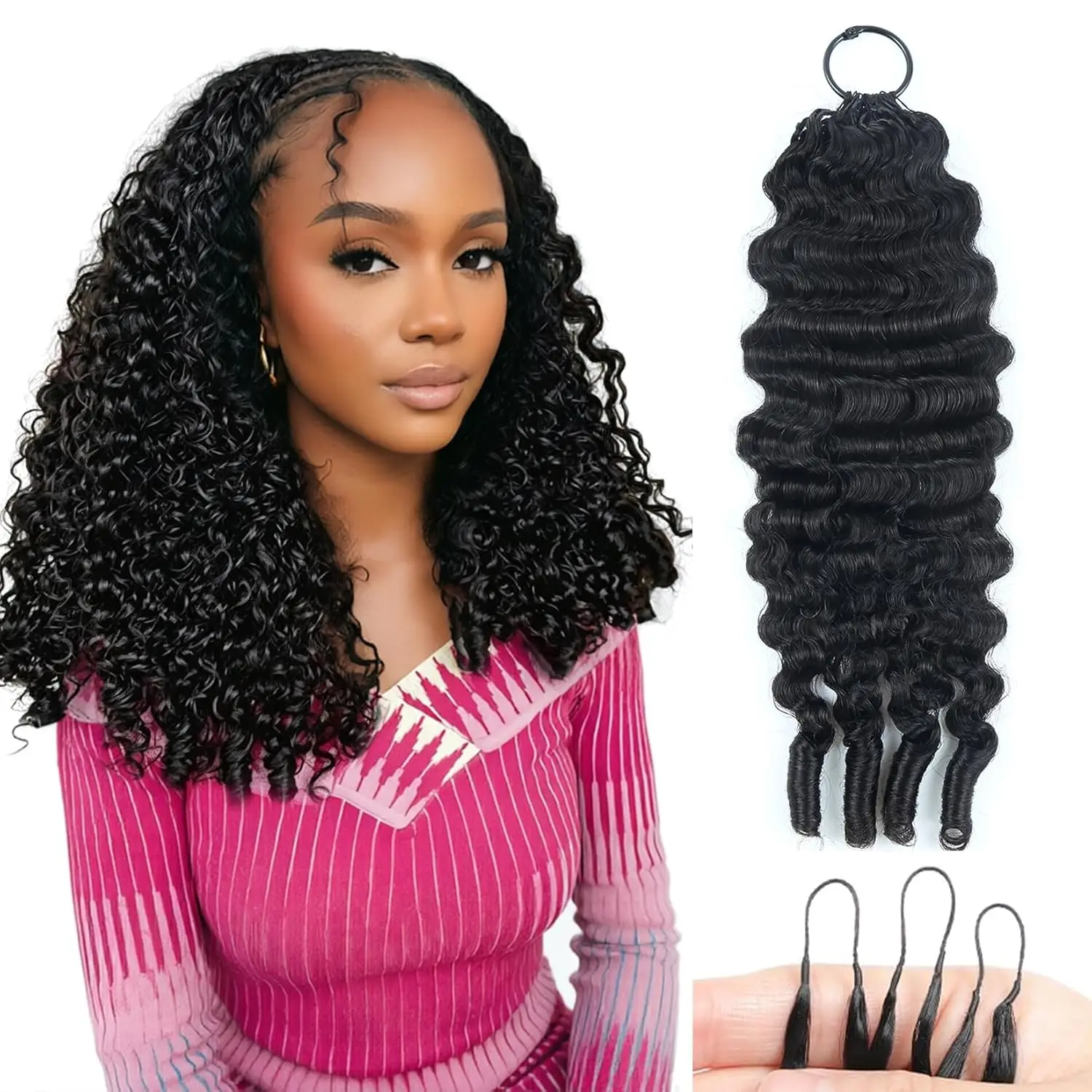 Burmese Curly Crochet Hair Knotless Feather Pre-Separated Crochet Braids Light Weight Reusable Brazilian Hair Extension
Burmese Curly Crochet Hair Knotless Feather Pre-Separated Crochet Braids Light Weight Reusable Brazilian Hair Extension