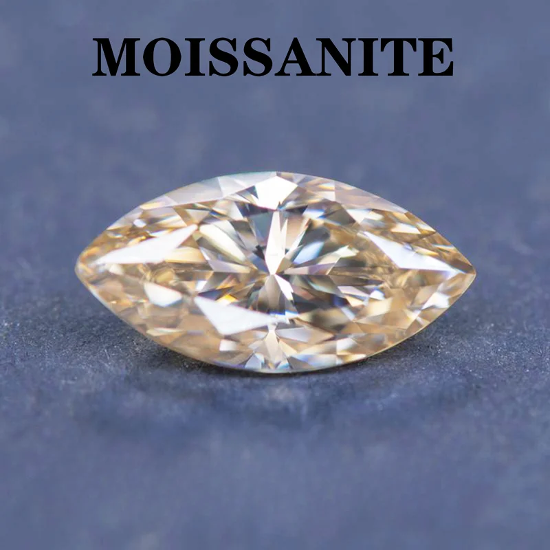 Moissanite Stone Tea Yellow Natural Color Marquise Shape Charms DIY Ring Necklace Earrings Main Materials with Certificate
Moissanite Stone Tea Yellow Natural Color Marquise Shape Charms DIY Ring Necklace Earrings Main Materials with Certificate