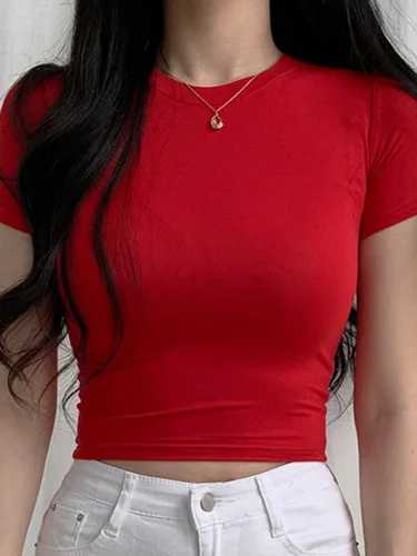 Summer 2025 Trendy Pure Color ort Sve Slim Fit Base Layer Top Women's T-irt Belly Button Bared Sexy Tight ort irt
Summer 2025 Trendy Pure Color ort Sve Slim Fit Base Layer Top Women's T-irt Belly Button Bared Sexy Tight ort irt