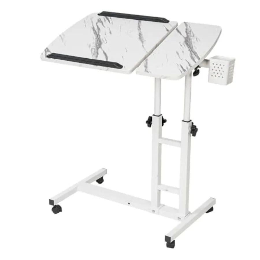 Overbed Table for Bedside Use, Marble White Adjustable Laptop Desk with Cart, Tiltable Computer Workstation and Built-in Mouse
Overbed Table for Bedside Use, Marble White Adjustable Laptop Desk with Cart, Tiltable Computer Workstation and Built-in Mouse